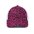 Hot Pink Leopard Print White Mesh Trucker Hat