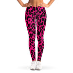 Hot Pink Leopard Print Women's Leggings