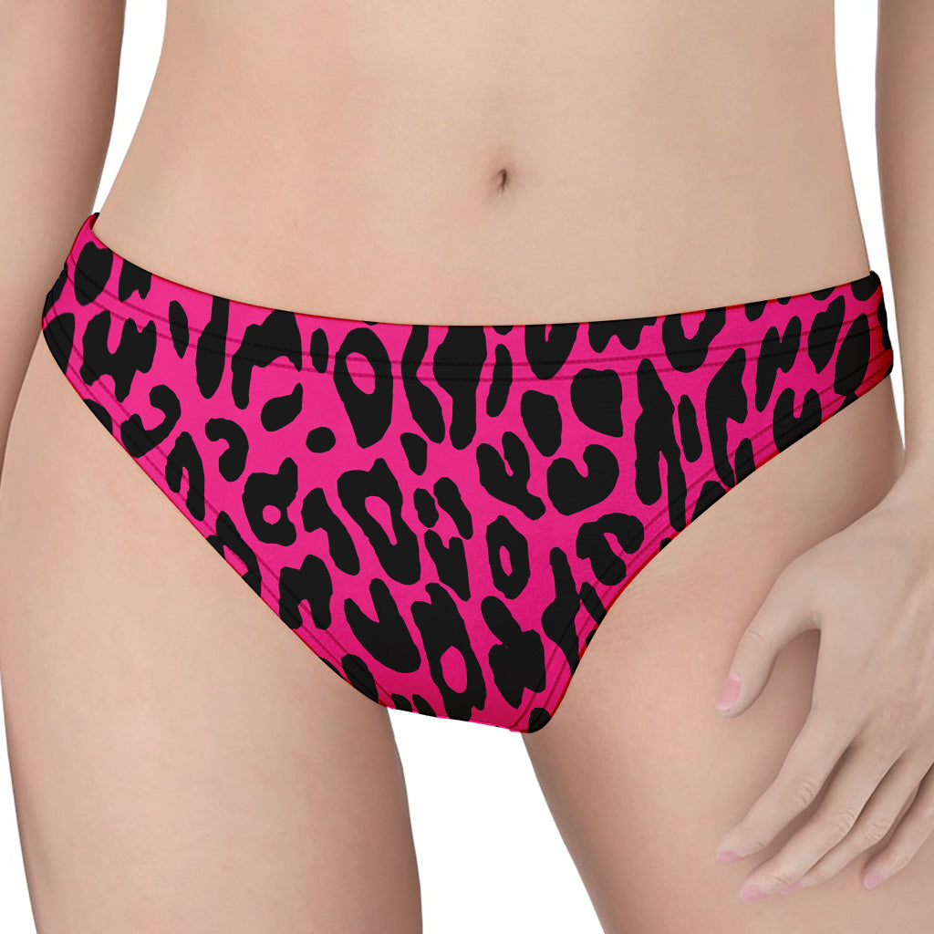 Hot Pink Leopard Print Women's Thong