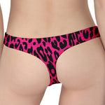 Hot Pink Leopard Print Women's Thong