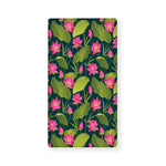 Hot Pink Lotus Pattern Print Baby Crib Sheet