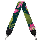 Hot Pink Lotus Pattern Print Bag Strap