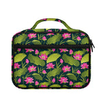 Hot Pink Lotus Pattern Print Briefcase Bible Bag
