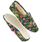 Hot Pink Lotus Pattern Print Casual Shoes