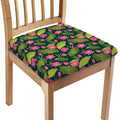 Hot Pink Lotus Pattern Print Chair Cushion Cover