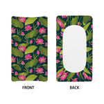 Hot Pink Lotus Pattern Print Changing Pad Cover