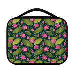 Hot Pink Lotus Pattern Print Classic Bible Case