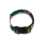 Hot Pink Lotus Pattern Print Dog Collar