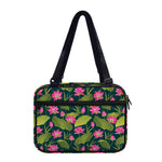 Hot Pink Lotus Pattern Print Double Strap Bible Bag