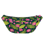 Hot Pink Lotus Pattern Print Fanny Pack