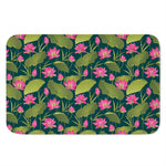 Hot Pink Lotus Pattern Print Indoor Door Mat