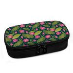 Hot Pink Lotus Pattern Print Insulin Cooler Travel Case