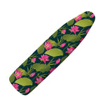 Hot Pink Lotus Pattern Print Ironing Board Cover