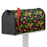 Hot Pink Lotus Pattern Print Mailbox Cover