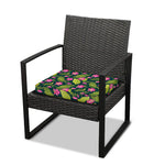 Hot Pink Lotus Pattern Print Outdoor Seat Cushion Cover