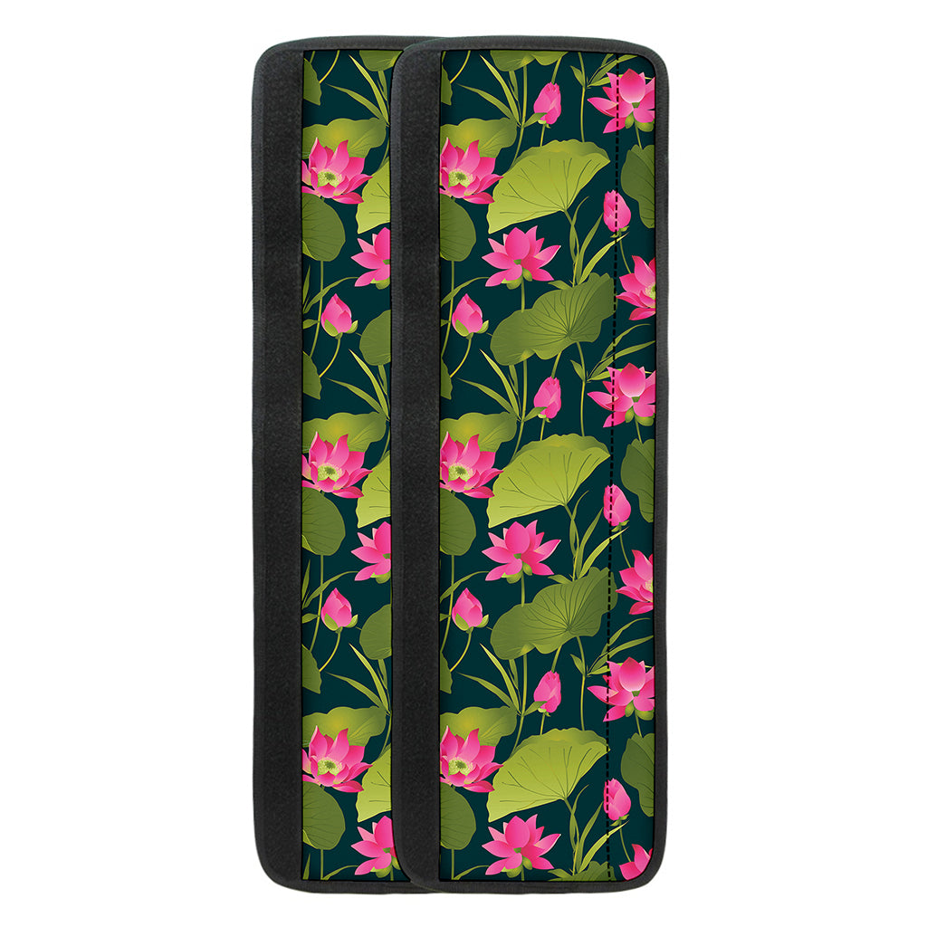 Hot Pink Lotus Pattern Print Refrigerator Handle Covers