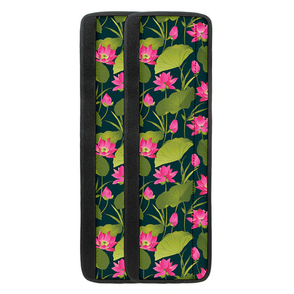 Hot Pink Lotus Pattern Print Refrigerator Handle Covers