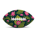 Hot Pink Lotus Pattern Print Rugby Ball