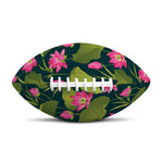 Hot Pink Lotus Pattern Print Rugby Ball