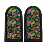Hot Pink Lotus Pattern Print Skillet Handle Cover