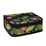 Hot Pink Lotus Pattern Print Small Lunch Bag