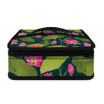 Hot Pink Lotus Pattern Print Small Lunch Bag