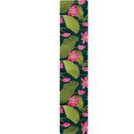 Hot Pink Lotus Pattern Print Table Runner