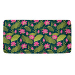 Hot Pink Lotus Pattern Print Towel