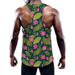 Hot Pink Lotus Pattern Print Training Tank Top