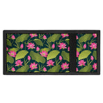 Hot Pink Lotus Pattern Print Trifold Wallet