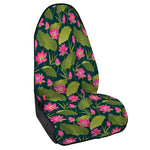 Hot Pink Lotus Pattern Print Waterproof Car Seat Cover