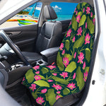Hot Pink Lotus Pattern Print Waterproof Car Seat Cover