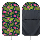 Hot Pink Lotus Pattern Print Waterproof Car Seat Cover