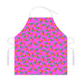 Hot Pink Pineapple Pattern Print Adjustable Apron