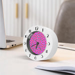 Hot Pink Pineapple Pattern Print Alarm Clock