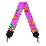 Hot Pink Pineapple Pattern Print Bag Strap