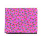 Hot Pink Pineapple Pattern Print Bifold Wallet