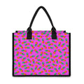 Hot Pink Pineapple Pattern Print Canvas Tote Bag