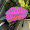 Hot Pink Pineapple Pattern Print Car Side Mirror Covers