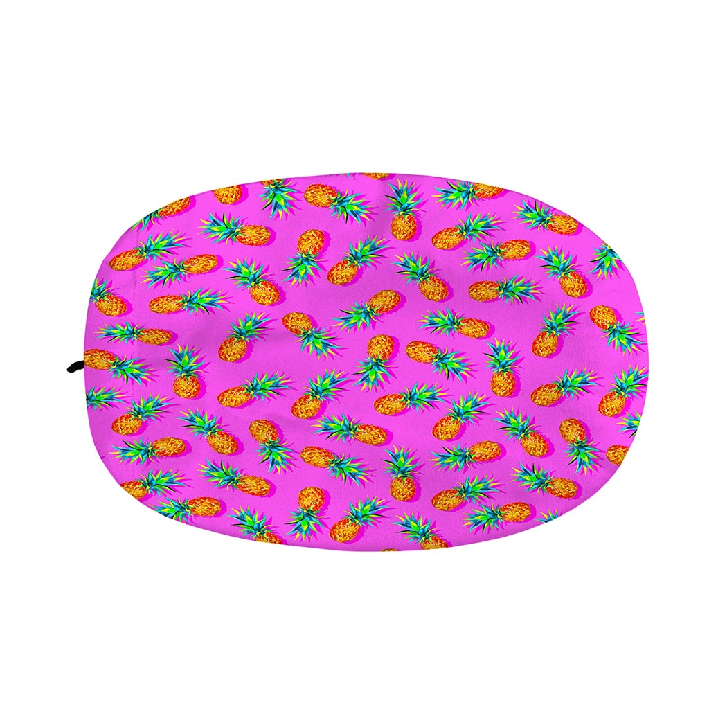 Hot Pink Pineapple Pattern Print Car Side Mirror Covers