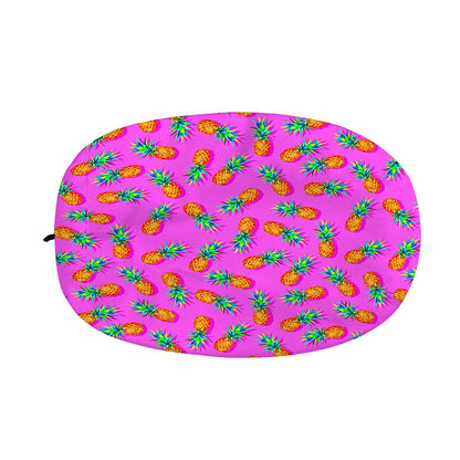 Hot Pink Pineapple Pattern Print Car Side Mirror Covers