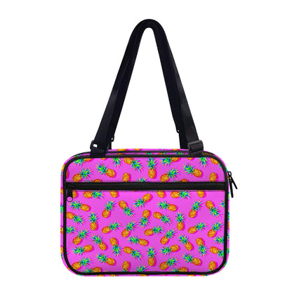 Hot Pink Pineapple Pattern Print Double Strap Bible Bag