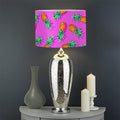 Hot Pink Pineapple Pattern Print Drum Lamp Shade