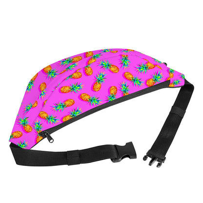 Hot Pink Pineapple Pattern Print Fanny Pack