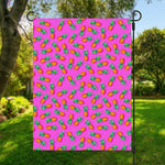 Hot Pink Pineapple Pattern Print Garden Flag