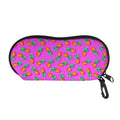 Hot Pink Pineapple Pattern Print Glasses Case