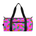 Hot Pink Pineapple Pattern Print Gym Bag