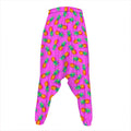 Hot Pink Pineapple Pattern Print Hammer Pants