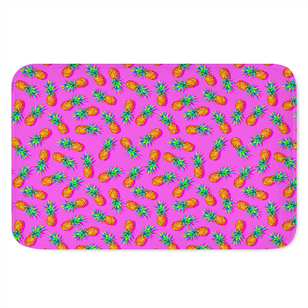 Hot Pink Pineapple Pattern Print Indoor Door Mat