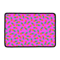 Hot Pink Pineapple Pattern Print Kitchen Mat